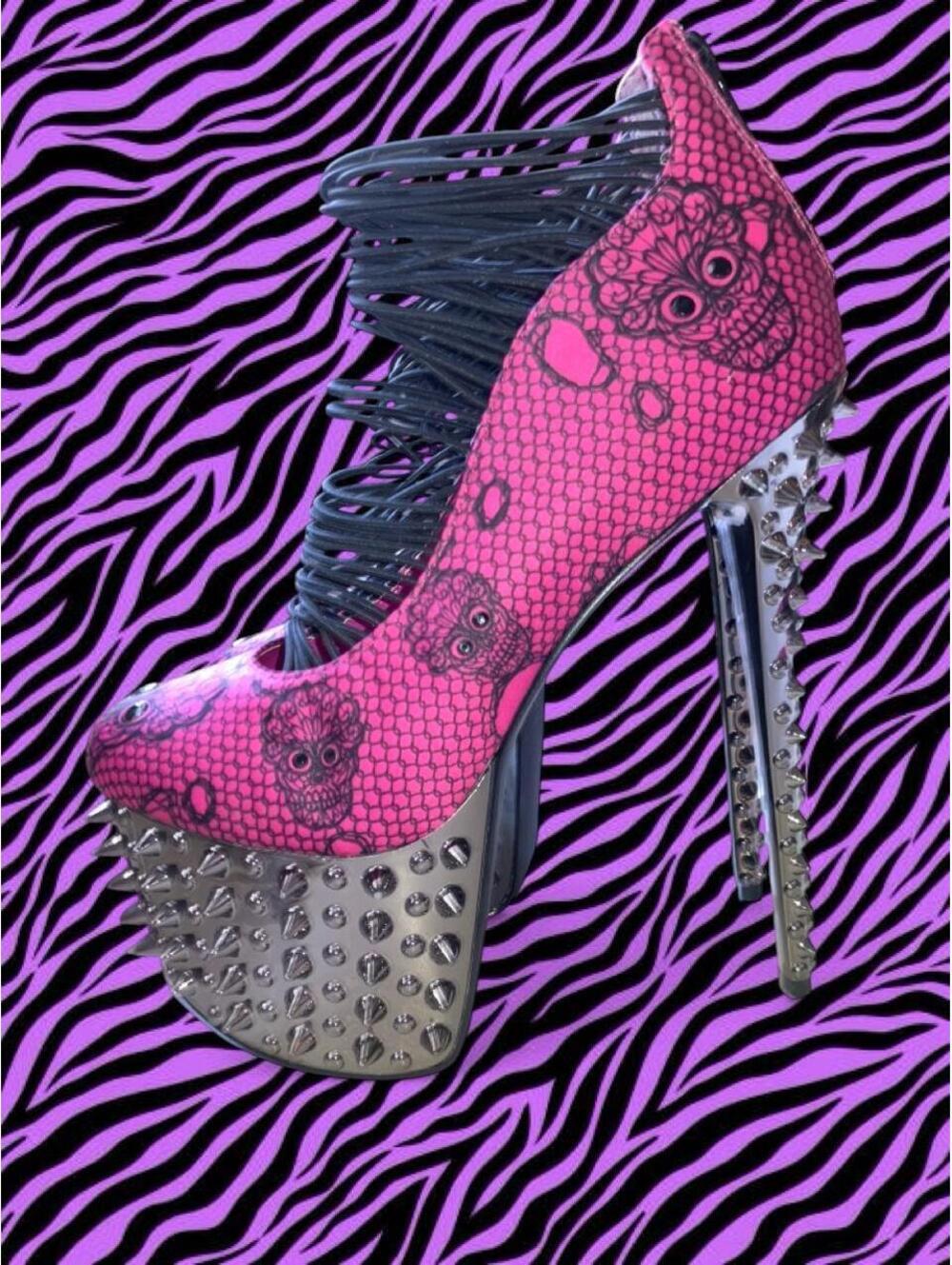 NWOB Too Fast Cirque Couture vintage Pink platform heel